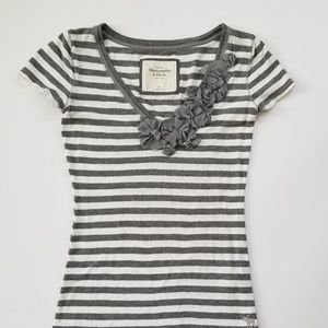 Abercrombie & Fitch Women's Floral Applique V Neck